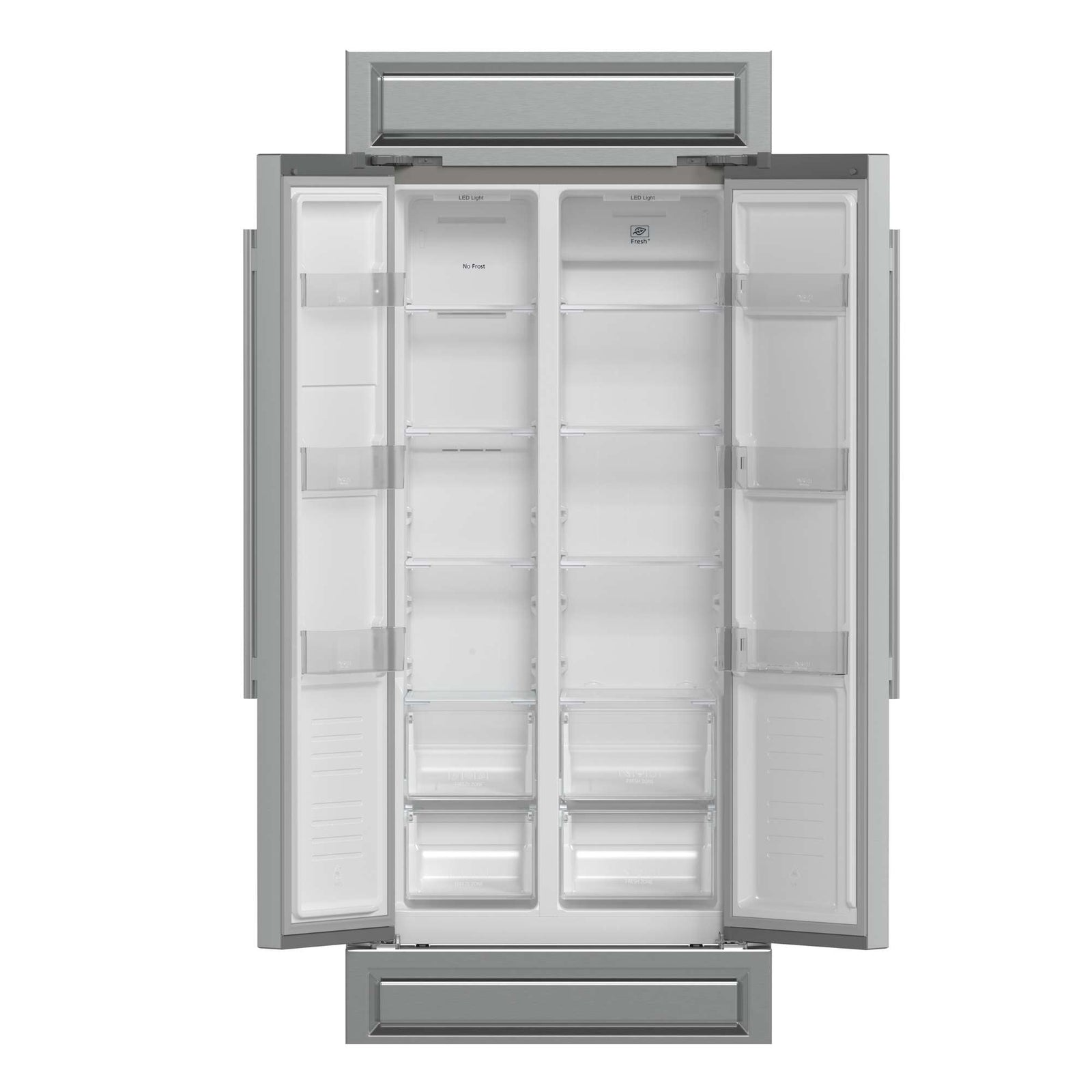 Forno Salerno 37-Inch Built-In Stainless Steel Refrigerator, 15.6 cu.ft, Modern Decorative Grill, ENERGY STAR Certified - FFRBI1805-37MG