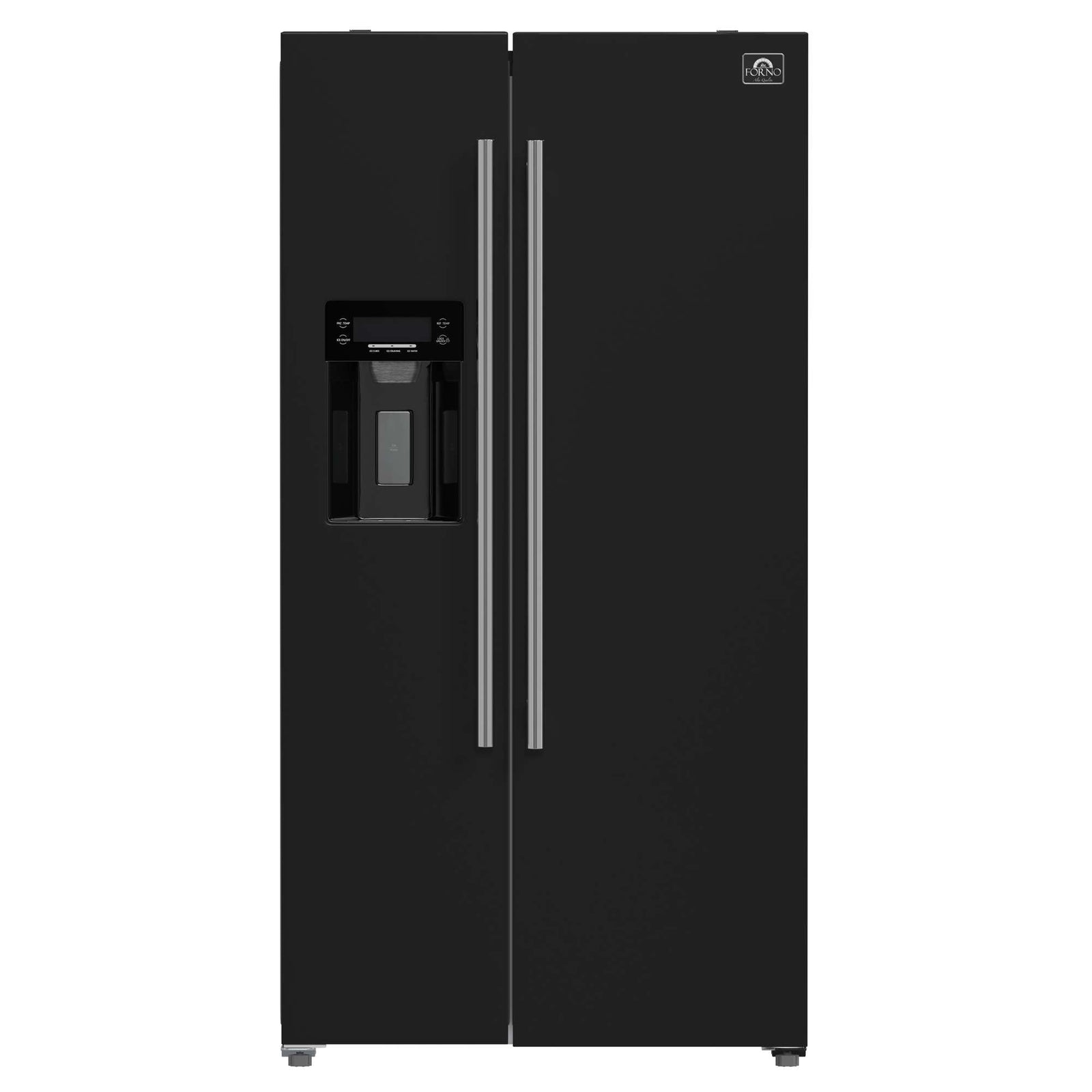 Forno Salerno Espresso 36-Inch Black Side-by-Side Refrigerator, 20 Cu. Ft., Frost-Free, Ice & Water Dispenser, ENERGY STAR Certified - FFRBI1844-36BLK
