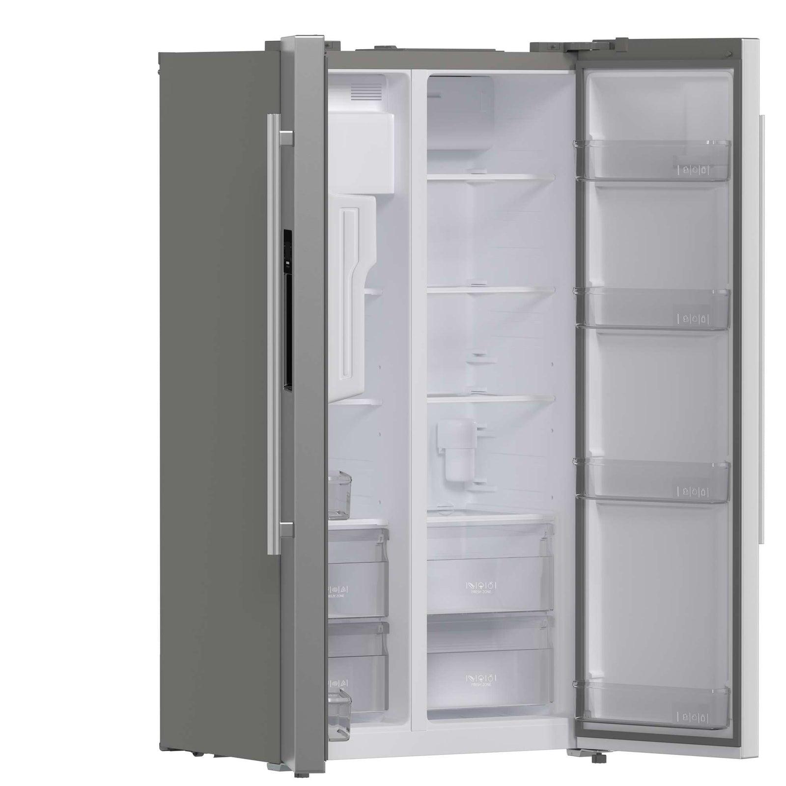 Forno Salerno 36-Inch Side-by-Side Stainless Steel Refrigerator, 20 cu.ft, ENERGY STAR Certified - FFRBI1844-36SB