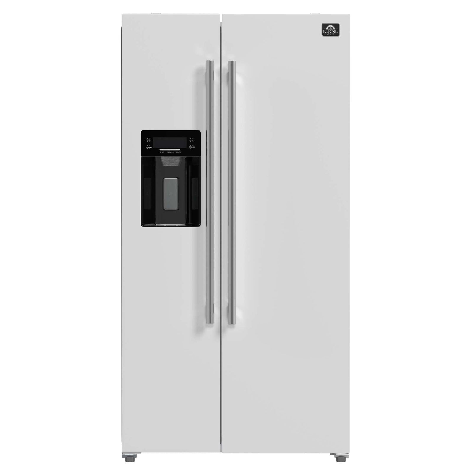 Forno Salerno Espresso 36-Inch White Side-by-Side Refrigerator, 20 Cu. Ft., Frost-Free, Ice & Water Dispenser, ENERGY STAR Certified - FFRBI1844-36WHT