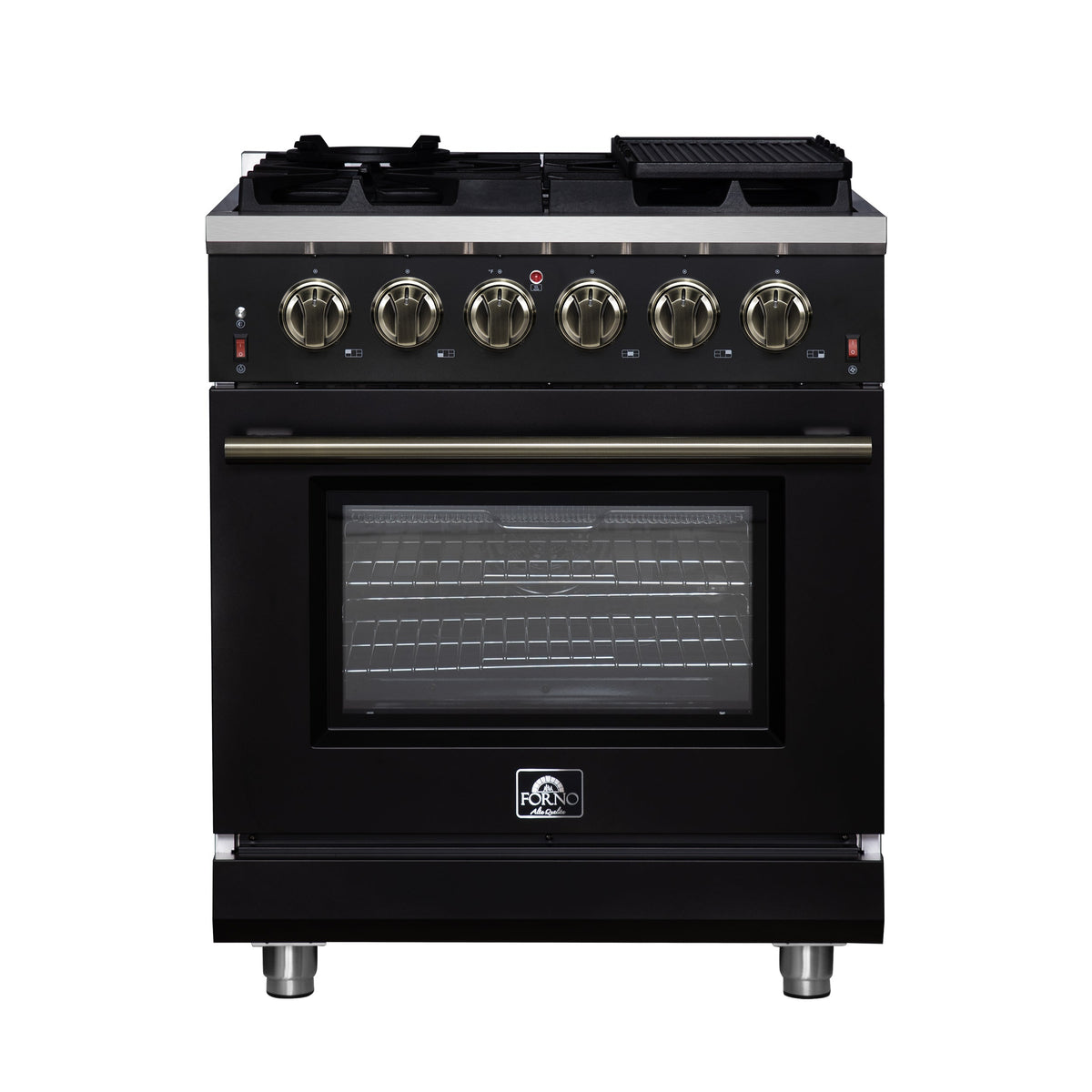 Forno Massimo 30-inch gas range, black
