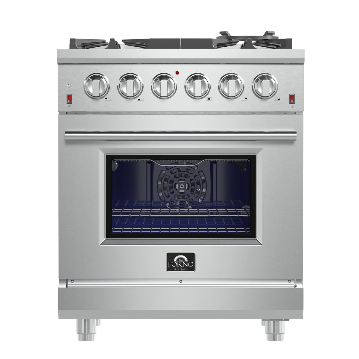 Forno Massimo 30-Inch Freestanding Gas Range, 5 Burners, True Convection Oven - FFSGS6239-30