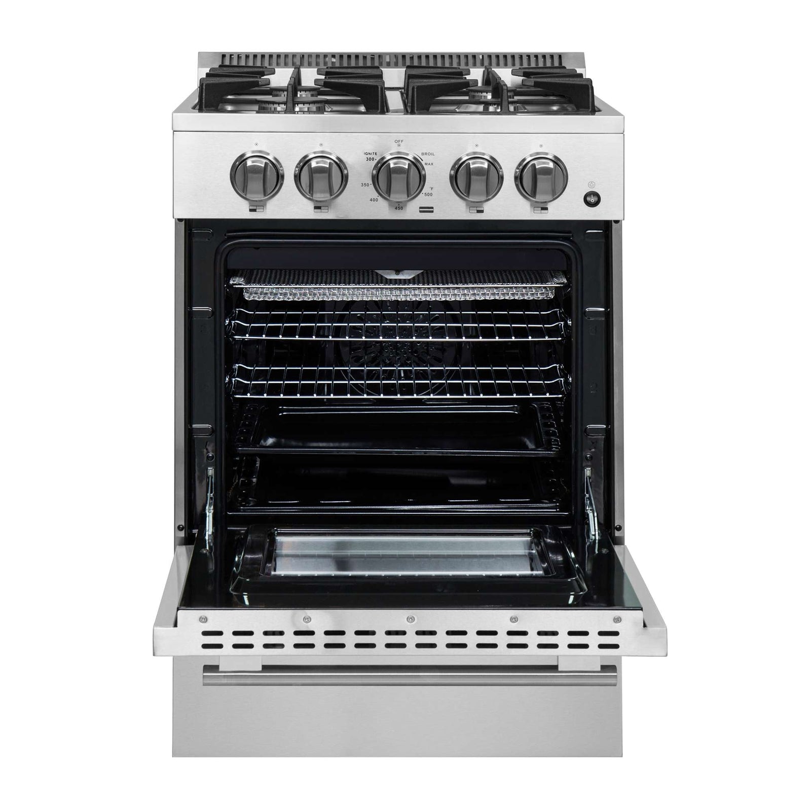 Forno Breno 24-Inch Freestanding Gas Range, Compact Design, Energy Efficient - FFSGS6272-24