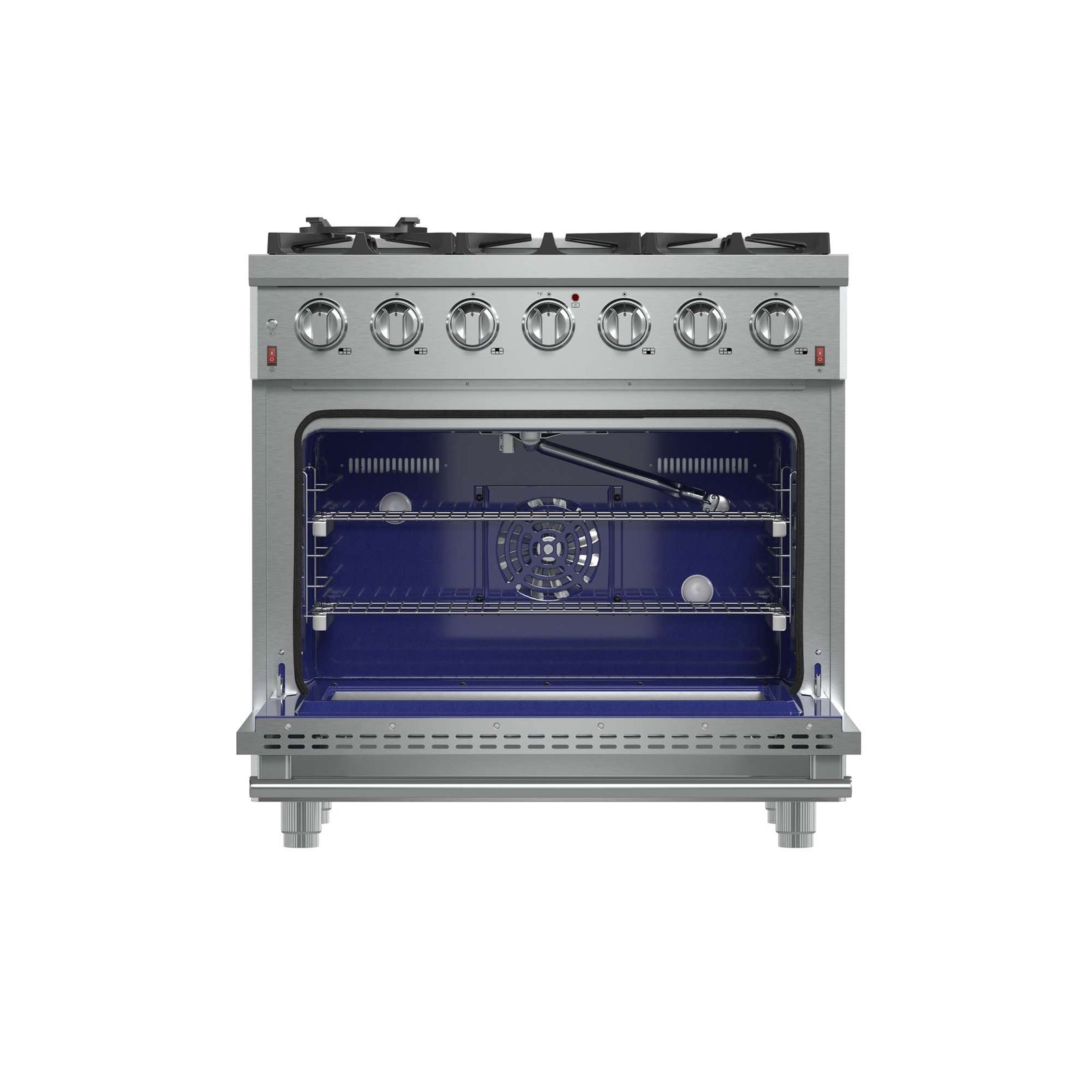 Forno Massimo 36-Inch Freestanding Gas Range, 6 Sealed Burners, Convection Oven, Energy Efficient - FFSGS6239-36