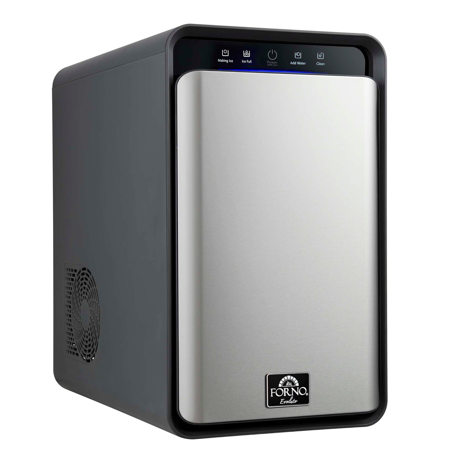 Forno Sferico 11-in Ice Maker, Silver, 32 clear 2-in slow-melting spheres daily, stores more than 10 balls - FIMFS7352-11S