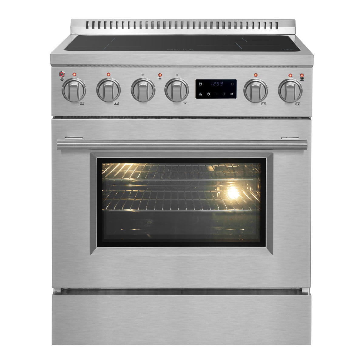 Forno Torino 30-inch induction range, stainless steel