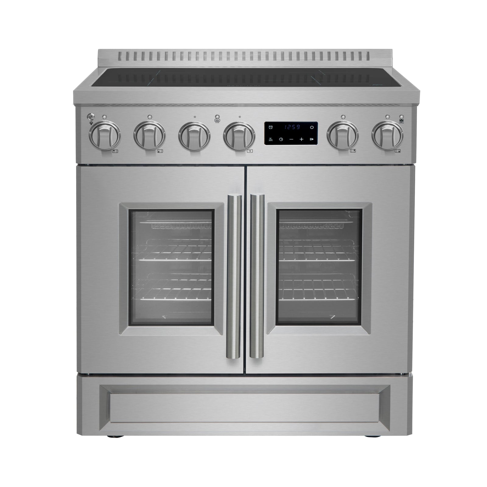 Forno Torino 30 Inch French Door Induction Range with Air Fryer and True Convection Oven - FFSIN0950-30