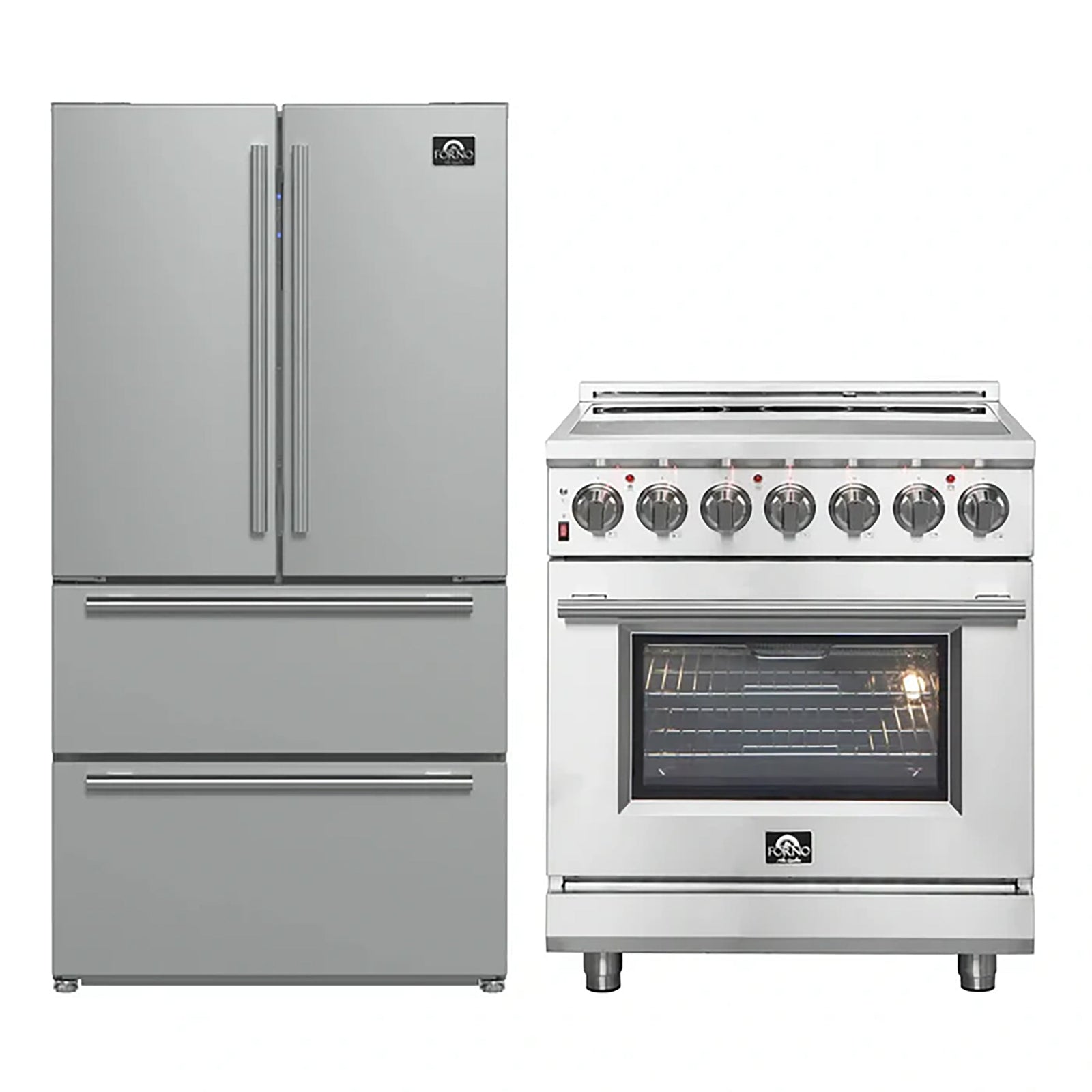 Forno 2-Piece SS Kitchen Bundle - 30" Electric Range and 36" Bottom Freezer Refrigerator - FBDL-013-03CAUS