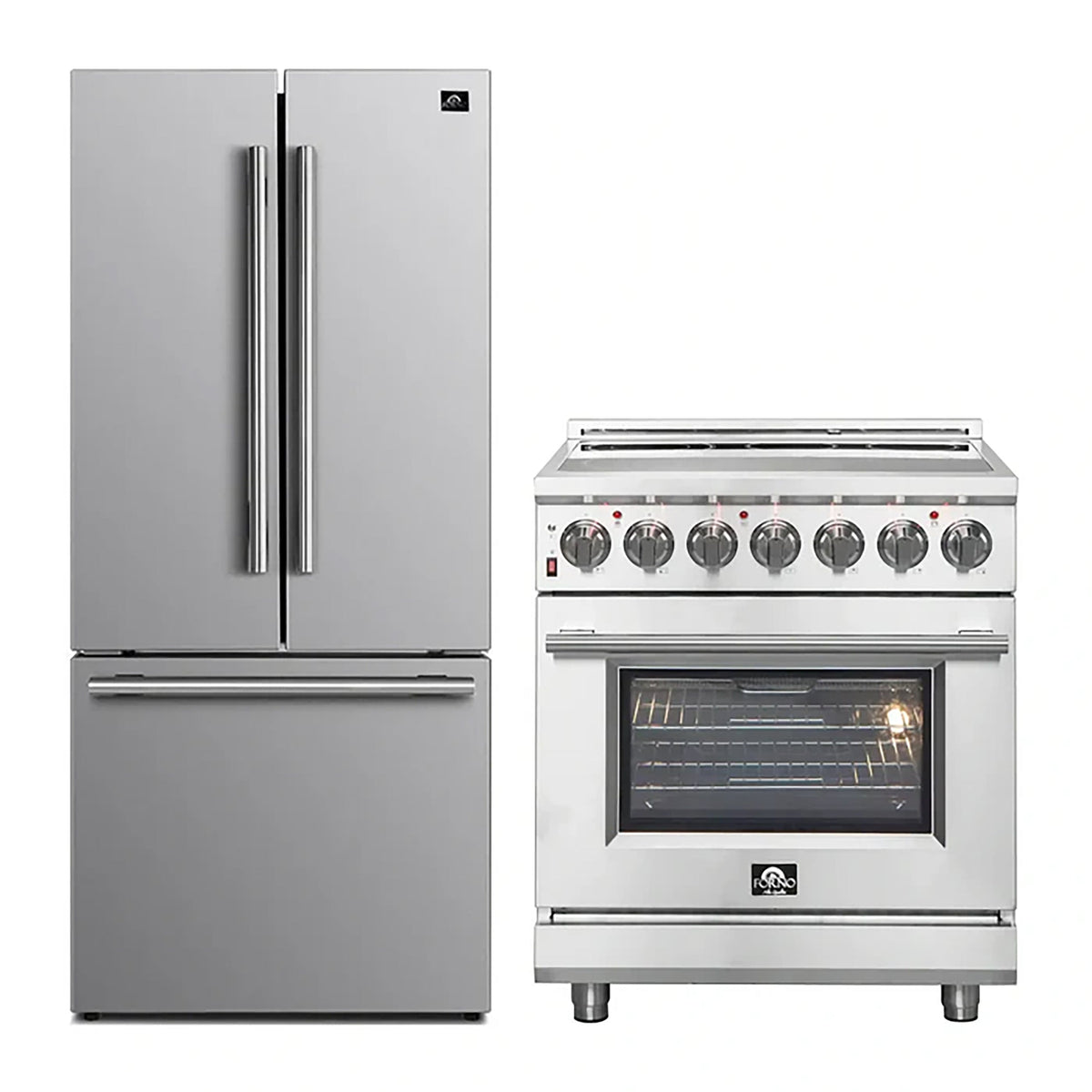 Forno 2-Piece SS Kitchen Bundle - 30" Electric Range and 31" Bottom Freezer Refrigerator - FBDL-013-05CAUS