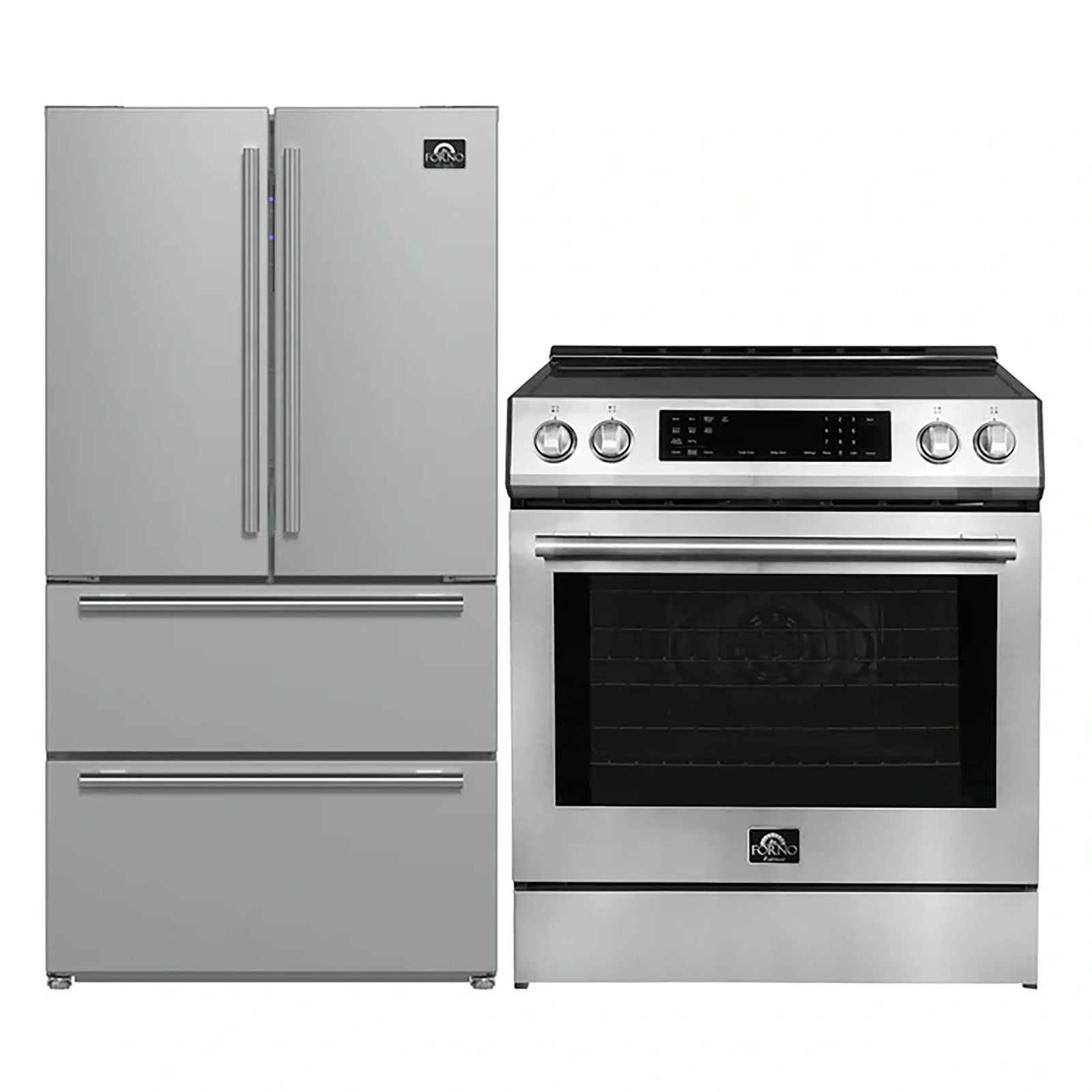 Forno 2-Piece SS Kitchen Bundle - 30" Induction Range and 36" Bottom Freezer Refrigerator - FBDL-015-03CAUS