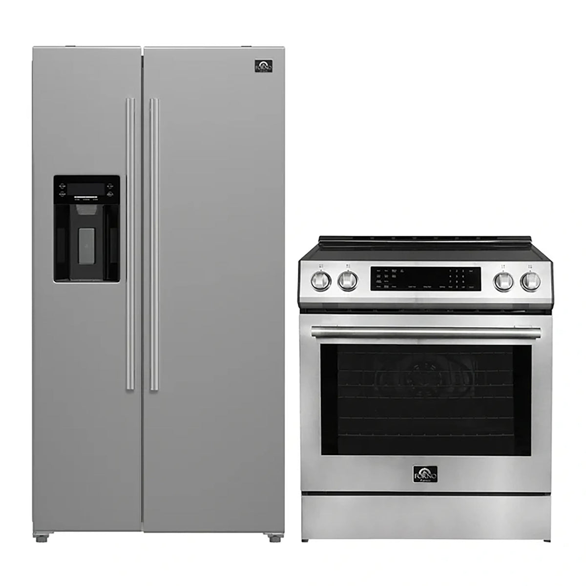 Forno 2-Piece SS Kitchen Bundle - 30" Induction Range and 36" Bottom Freezer Refrigerator - FBDL-015-04CAUS