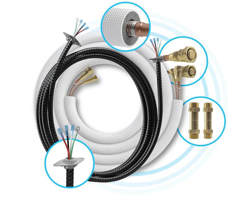 Lineset for MRCOOL DIY 4th Gen 2-Zone 18,000 BTU 21 SEER (9K + 12K) Ductless Mini Split AC and Heat Pump with Ceiling Cassettes