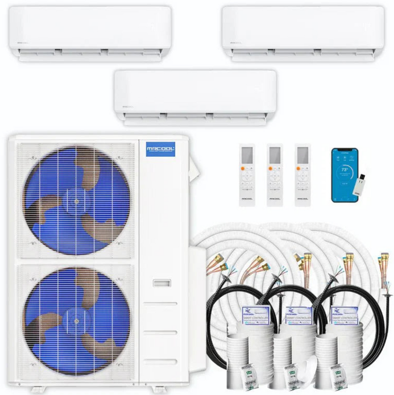 MRCOOL DIY 5th Gen Multi-Zone 55K BTU Three Zone Ductless Mini Split&nbsp; 6K + 6K + 36K