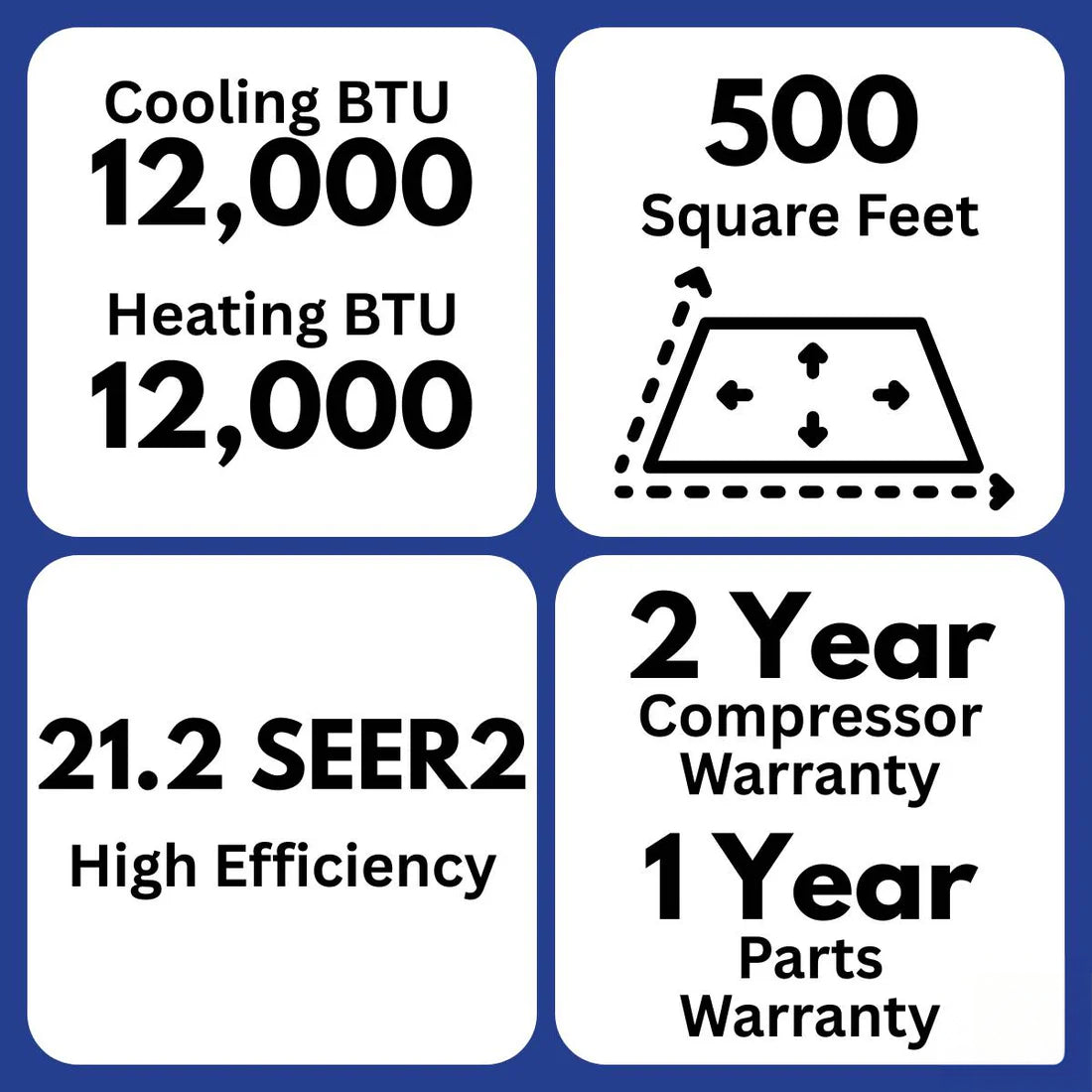 MRCOOL Advantage 5G 12,000 BTU 21.2 SEER2 Ductless Mini Split Air Conditioner and Heat Pump - 115V