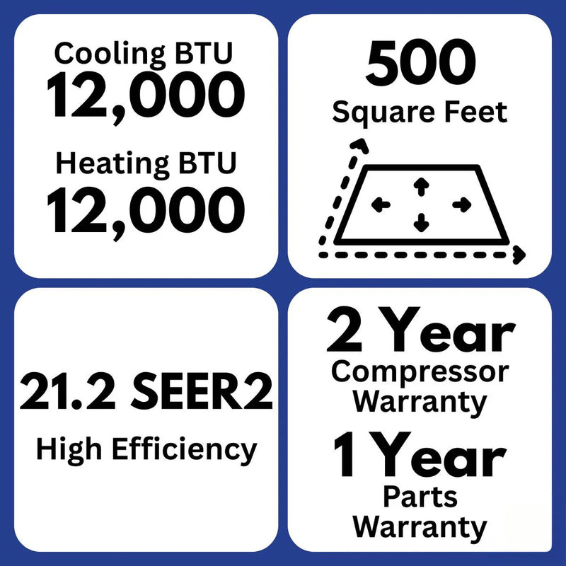 MRCOOL Advantage 5G 12,000 BTU 21.2 SEER2 Ductless Mini Split Air Conditioner and Heat Pump - 115V