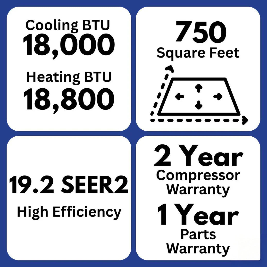 MRCOOL Advantage 5G 18,000 BTU 19.2 SEER2 Ductless Mini Split Air Conditioner and Heat Pump - 230V