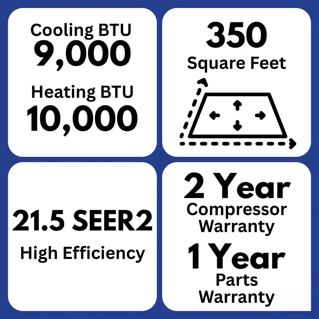 MRCOOL Advantage 5G 9,000 BTU 21.5 SEER2 Ductless Mini Split Air Conditioner and Heat Pump - 115V