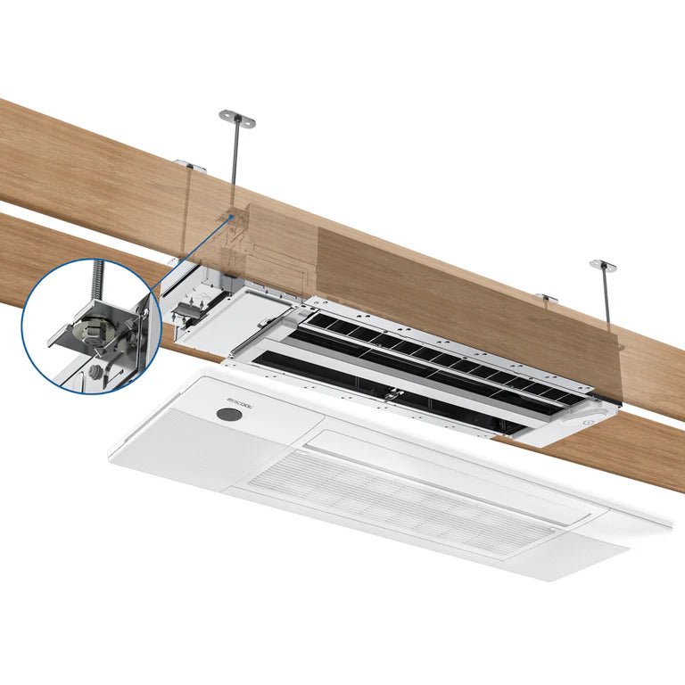 Ceiling Install of MRCOOL DIY 4th Gen 2-Zone 18,000 BTU 21 SEER (9K + 12K) Ductless Mini Split AC and Heat Pump with Ceiling Cassettes