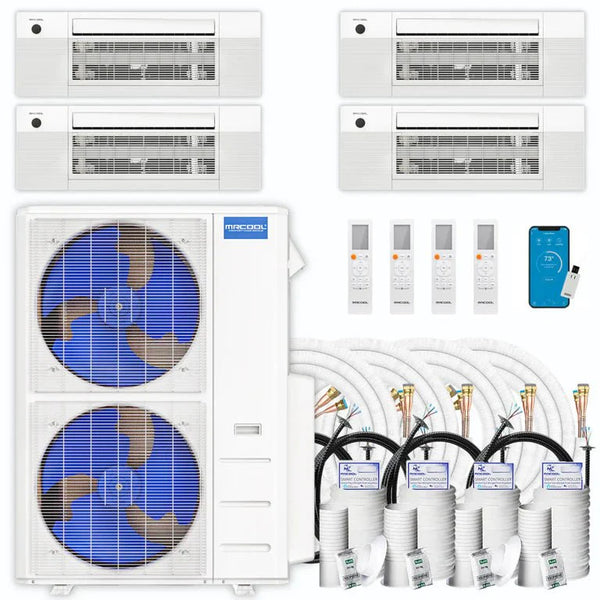 MRCOOL DIY 5th Gen Multi-Zone 4-Zone 48,000 BTU 23 SEER2 (6K + 9K + 9K + 9K) Ductless Mini-Split Air Conditioner and Heat Pump with Ceiling Cassettes