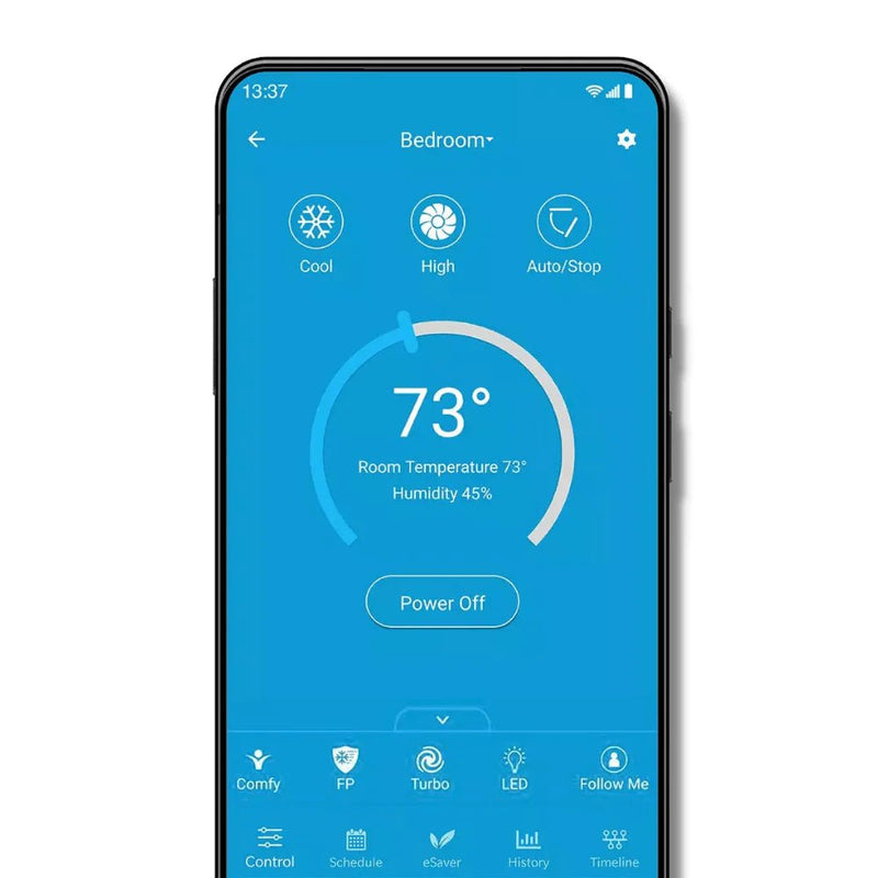 Smartphone Mobile App for MRCOOL DIY 4th Gen 4-Zone 48,000 BTU 21 SEER (12K + 12K + 12K + 18K) Ductless Mini Split AC and Heat Pump with Ceiling Cassettes