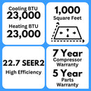 MRCOOL DIY 24K BTU 22.7 SEER2 5th Gen Ductless Mini Split Heat Pump System - 230V