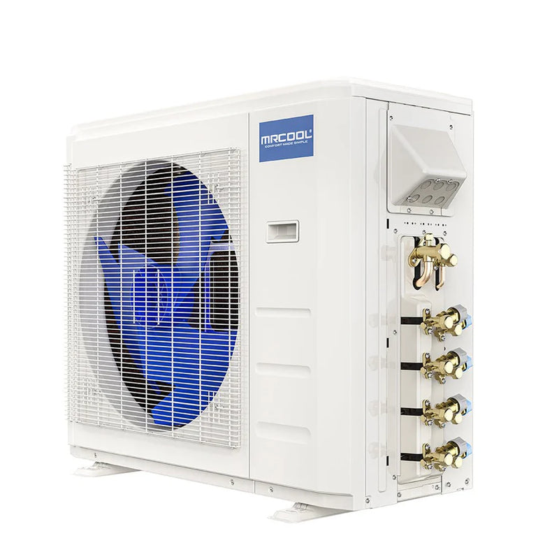 MRCOOL DIY Multi Zone 5th Gen 27K BTU Three Zone Ductless Mini Split with Ceiling Cassettes 6K + 9K + 12K Condenser Front Side