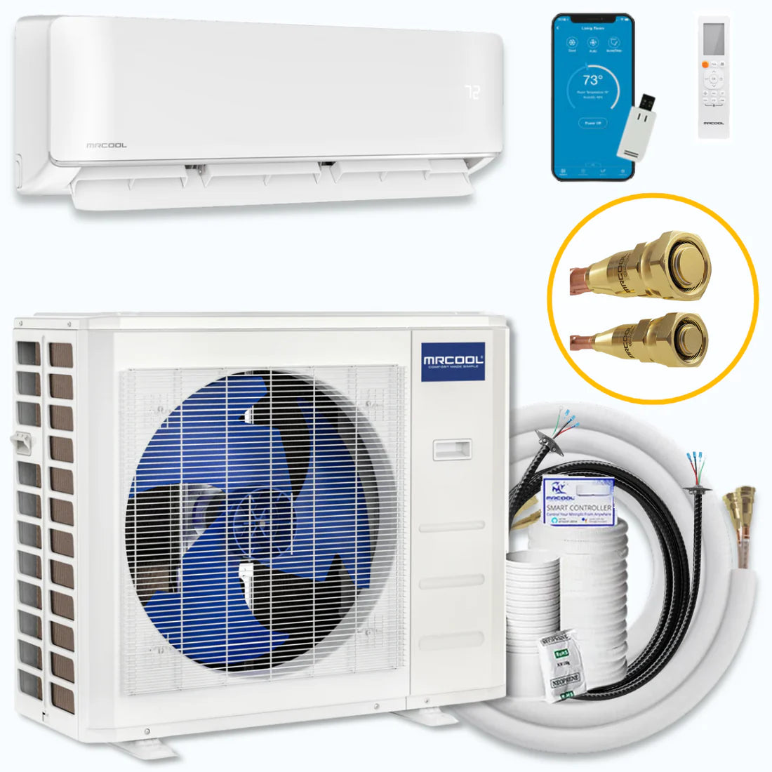 MRCOOL DIY 5th Gen E Star Single Zone Mini Split Complete System with 25ft. Line Set