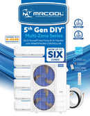 MRCOOL DIY 5th Gen Multi-Zone 6-Zone 55,000 BTU 22 SEER2 (9K + 9K + 9K + 9K + 12K + 24K) Ductless Mini-Split Air Conditioner and Heat Pump