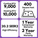 MRCOOL DIY 5th Gen Easy Pro 9K 9,000 BTU 20.2 SEER2 Ductless Mini Split Air Conditioner and Heat Pump - 115V