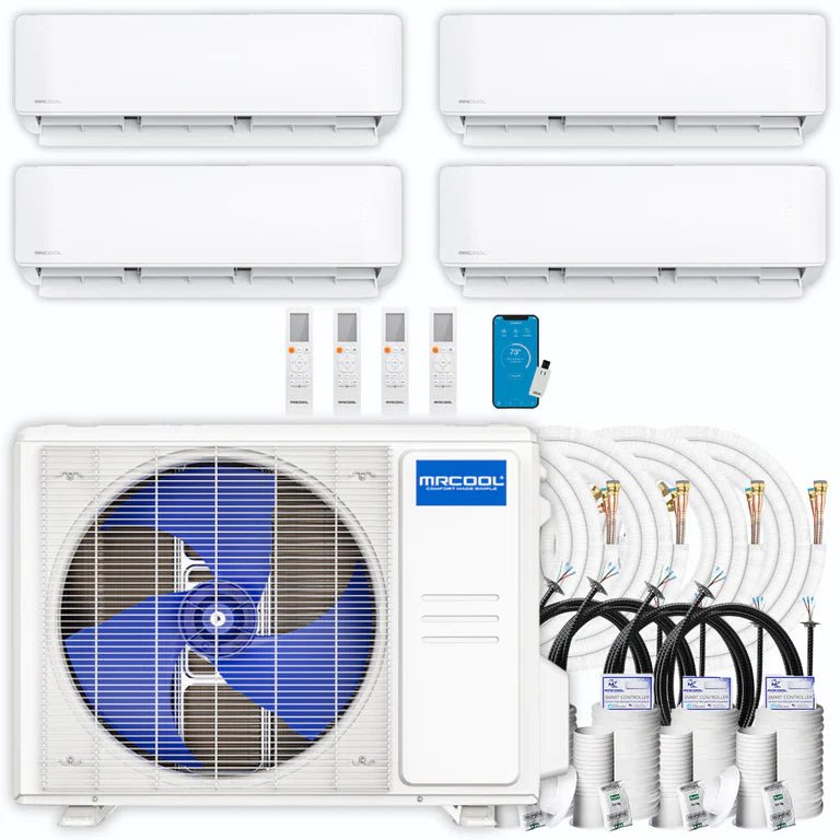 MRCOOL DIY 4th Gen Multi-Zone 4-Zone 36,000 BTU 22 SEER (9K + 9K + 12K + 18K) Ductless Mini-Split Air Conditioner and Heat Pump