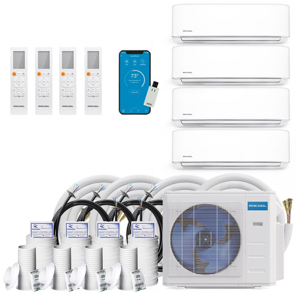 MRCOOL DIY 5th Gen Multi-Zone 4-Zone 27,000 BTU 23 SEER2 (6K + 6K + 6K + 6K) Ductless Mini-Split Air Conditioner and Heat Pump