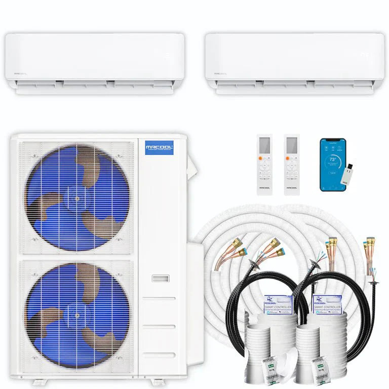MRCOOL DIY 5th Gen Multi-Zone 2-Zone 48,000 BTU 21 SEER (18K + 24K ...