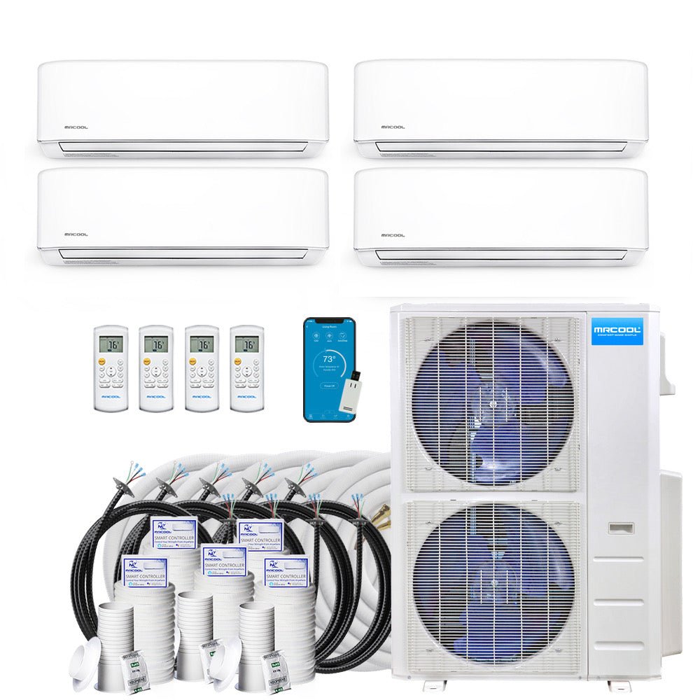 MRCOOL DIY 5th Gen Multi-Zone 4-Zone 55,000 BTU 22 SEER2 (12K + 12K + 12K + 24K) Ductless Mini-Split Air Conditioner and Heat Pump