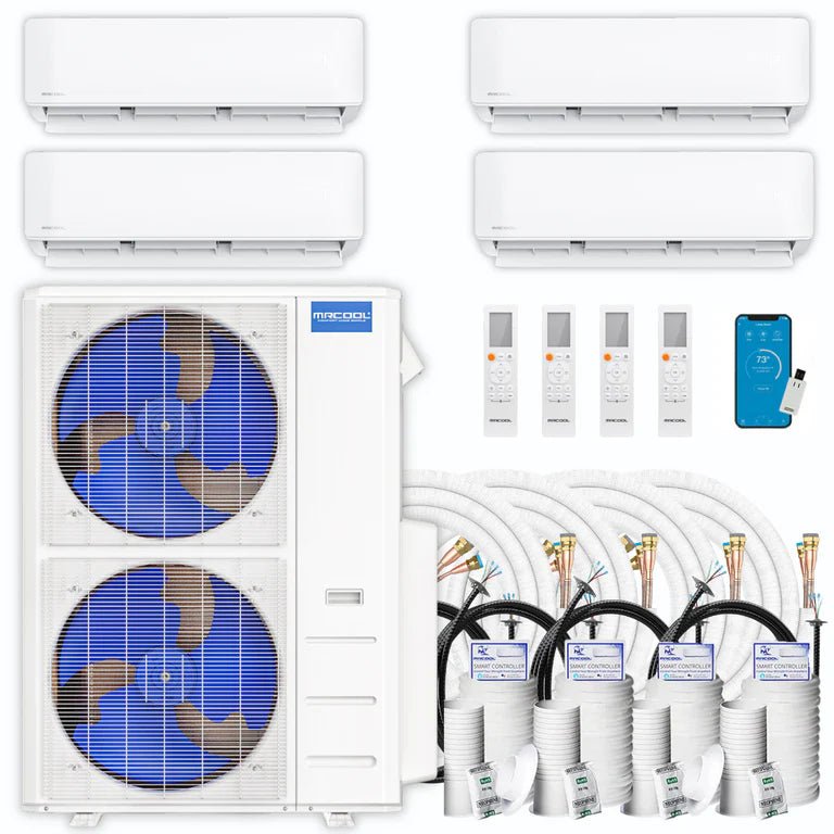 MRCOOL DIY 4th Gen Multi-Zone 4-Zone 48,000 BTU 21 SEER (9K + 9K + 9K + 18K) Ductless Mini-Split Air Conditioner and Heat Pump