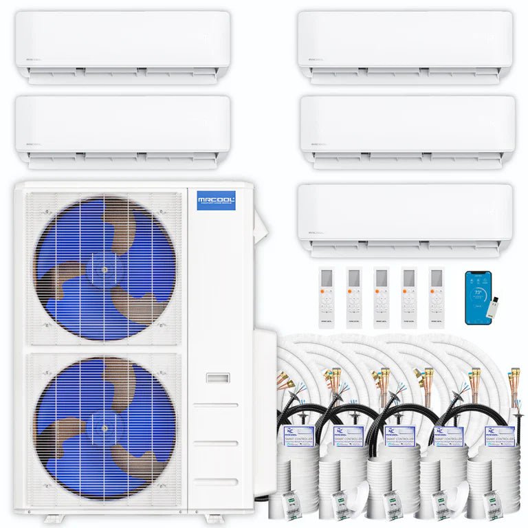 MRCOOL DIY 4th Gen Multi-Zone 5-Zone 48,000 BTU 21 SEER (9K + 9K + 9K + 9K + 9K) Ductless Mini-Split Air Conditioner and Heat Pump