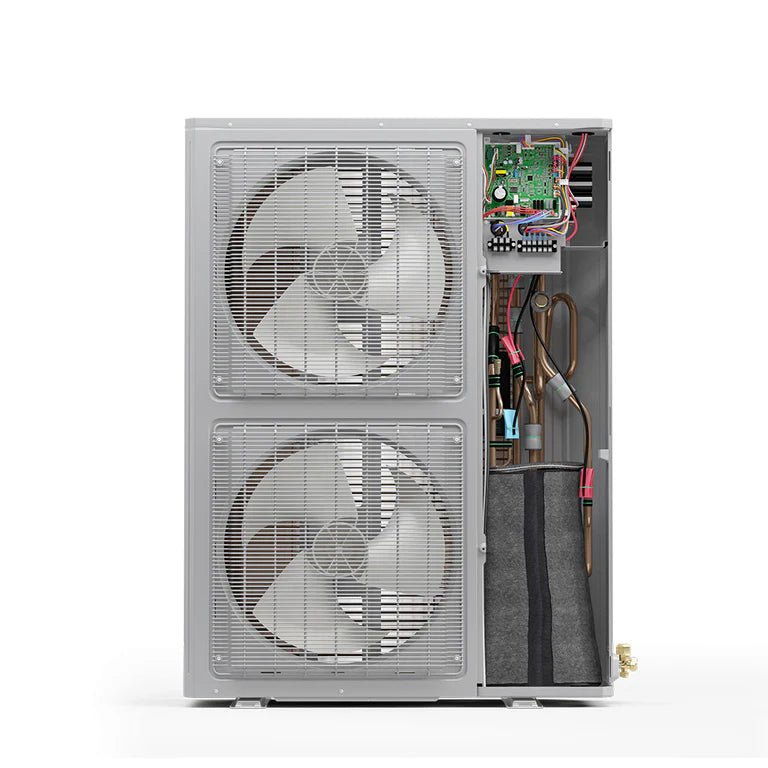 Inside of the MRCOOL Universal 4 to 5 Ton (48000-60000 BTU) 18 SEER Central Heat Pump Air Conditioner System