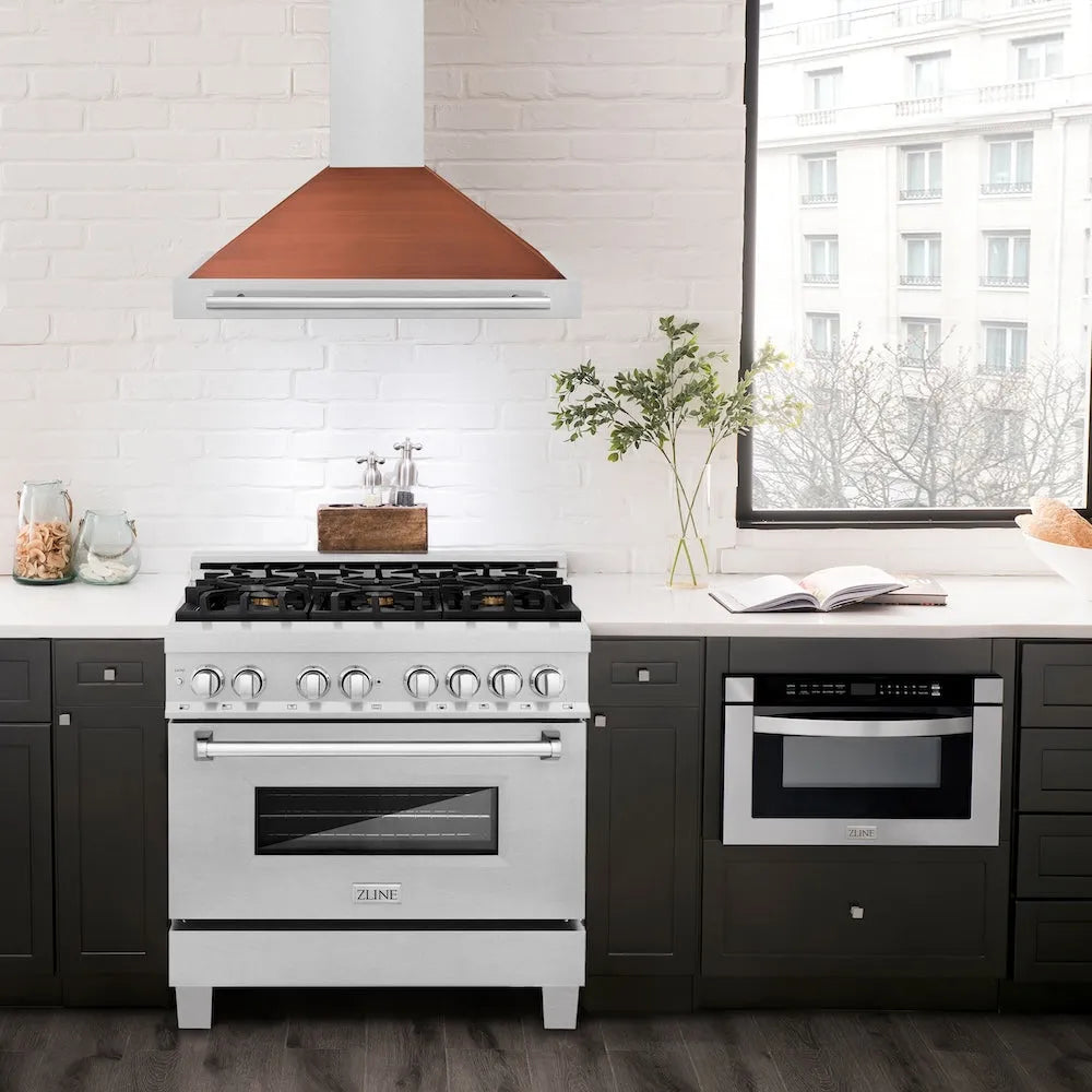 ZLINE 36-inch range hood in satin stainless steel KB4SNX-C-36, view 2