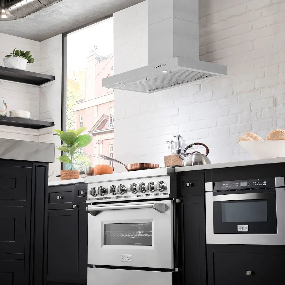 ZLINE Convertible Vent 36-inch range hood in stainless steel KE-36, view 2