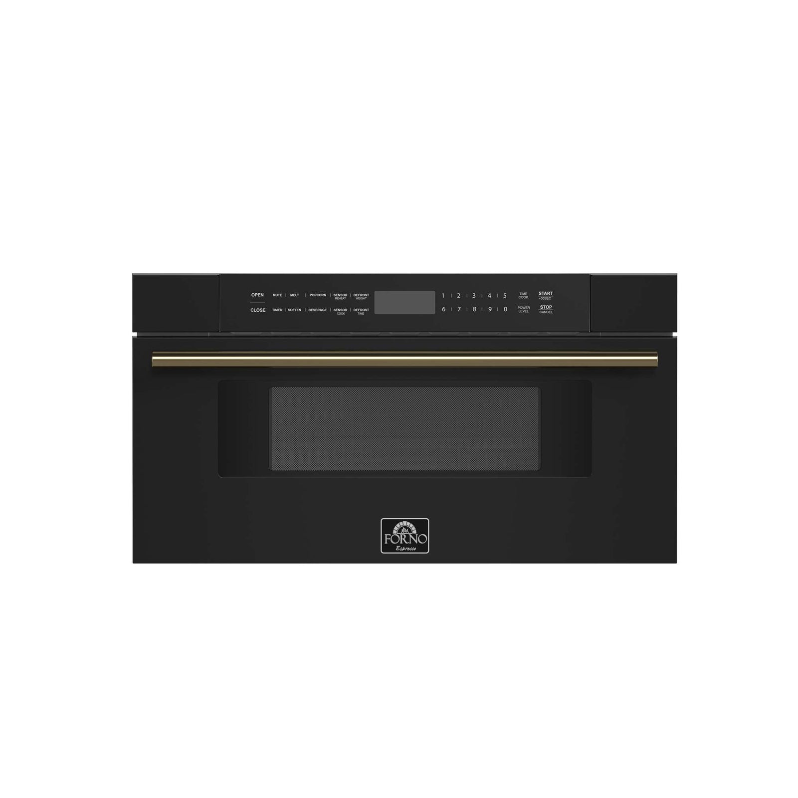 Forno Capoliveri Espresso 30-Inch Microwave Drawer, Black, 1.2 cu.ft, 900 Watts, Built-In, Touch Control LCD Display, Auto-Touch Open/Close, 11 Power Levels, Sensor Cooking - FMWDR3000-30BLK