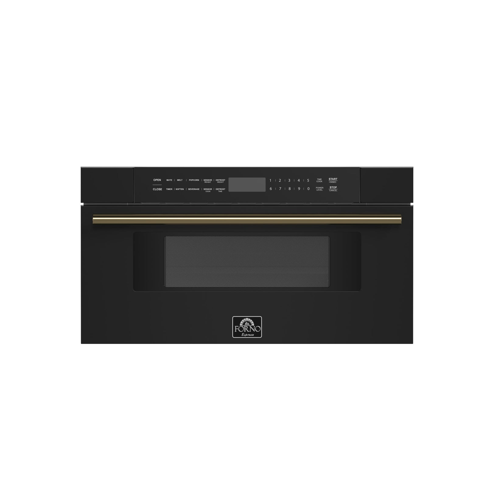 Forno Capoliveri Espresso 30-Inch Microwave Drawer, Black, 1.2 cu.ft, 900 Watts, Built-In, Touch Control LCD Display, Auto-Touch Open/Close, 11 Power Levels, Sensor Cooking - FMWDR3000-30BLK