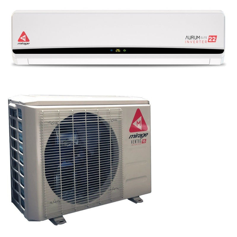 Mirage Aurum Elite 18,000 BTU 20 SEER Ductless Mini Split Air Conditioner and Heat Pump - 220V/60Hz - Chill Mini Splits