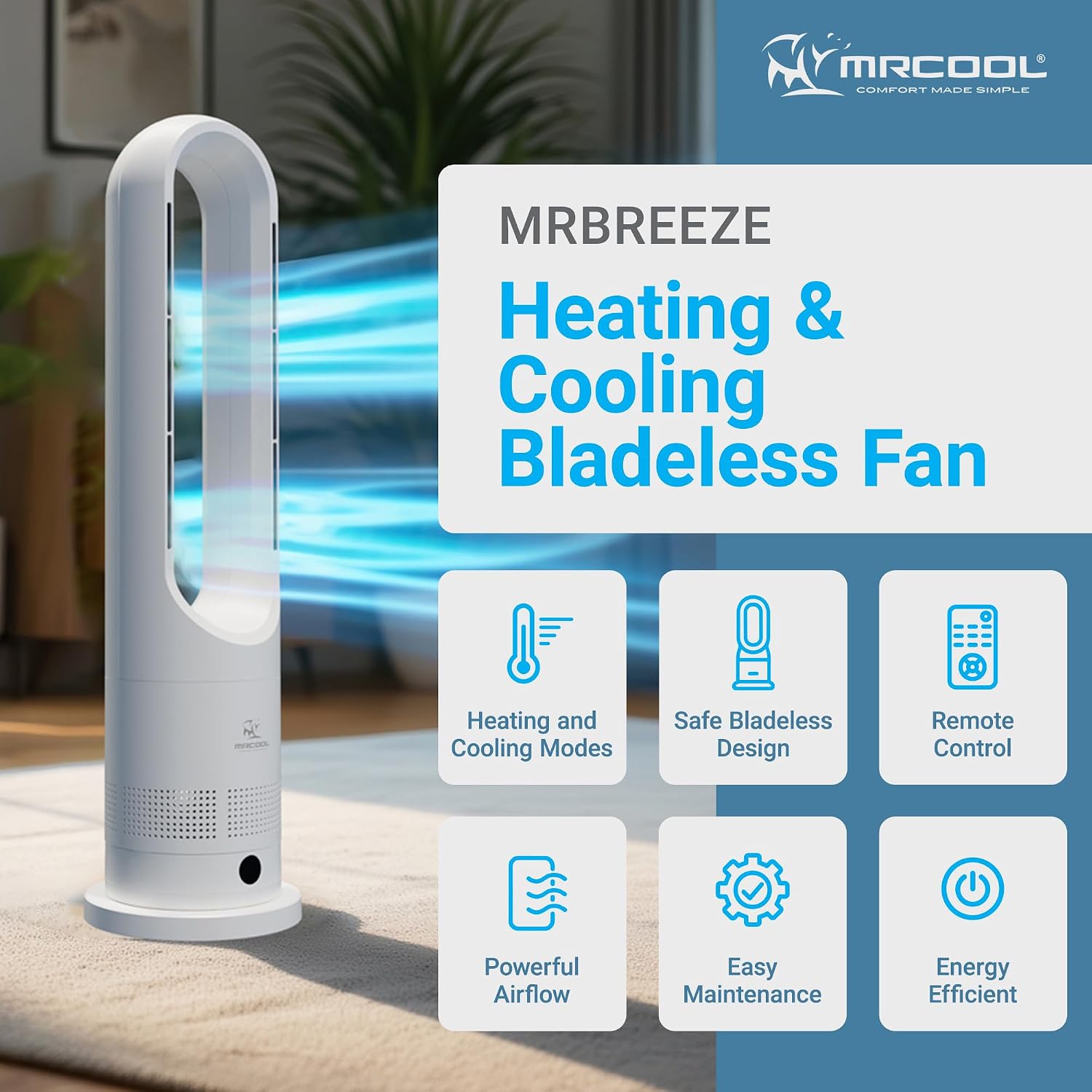 MRCOOL MRBREEZE Hot+Cool Bladeless Fan