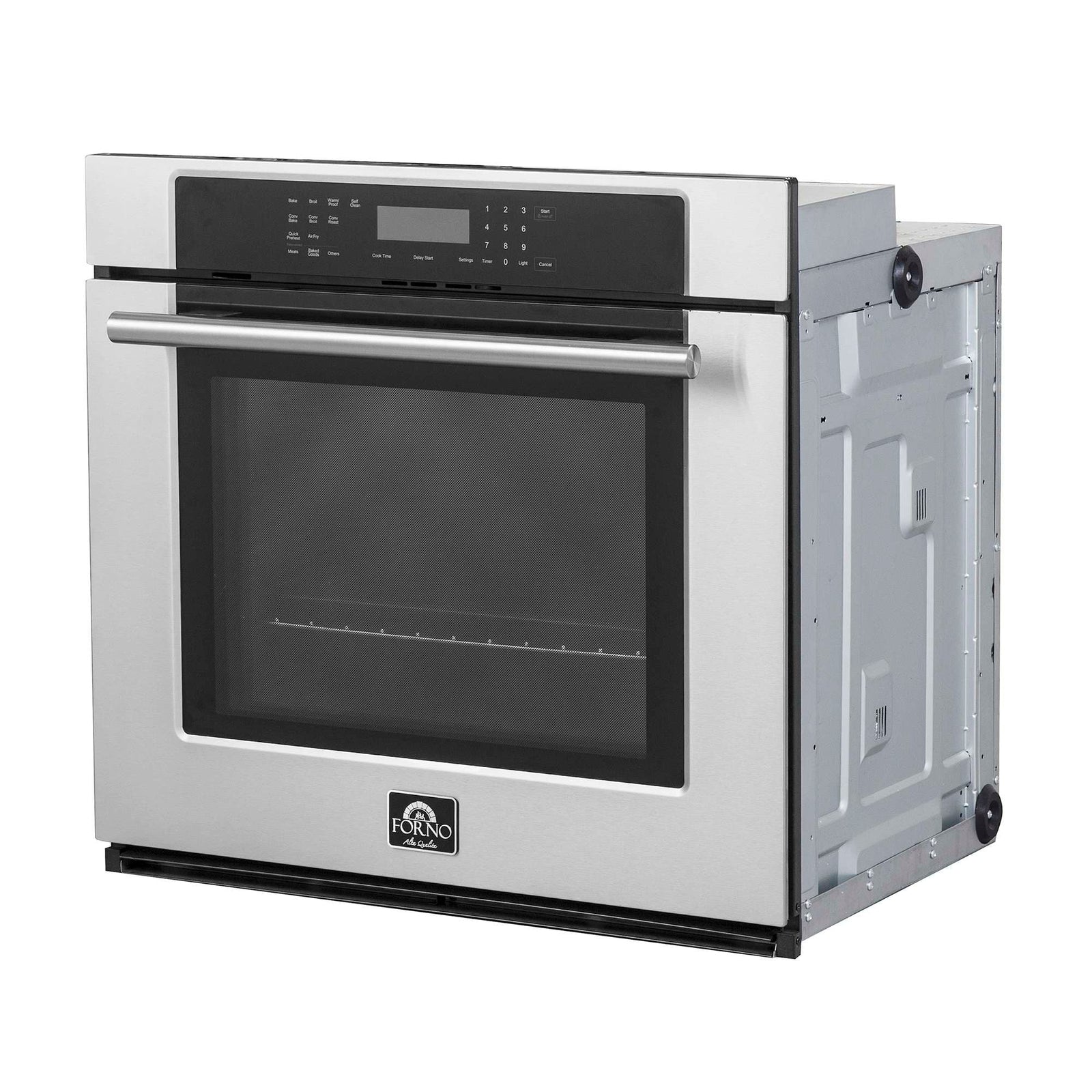 Forno Villarosa 30-Inch Electric Wall Oven, Stainless Steel, 5.0 cu.ft Capacity, Air Fry, Steam Cleaning, Glass Touch Controls - FBOEL1358-30