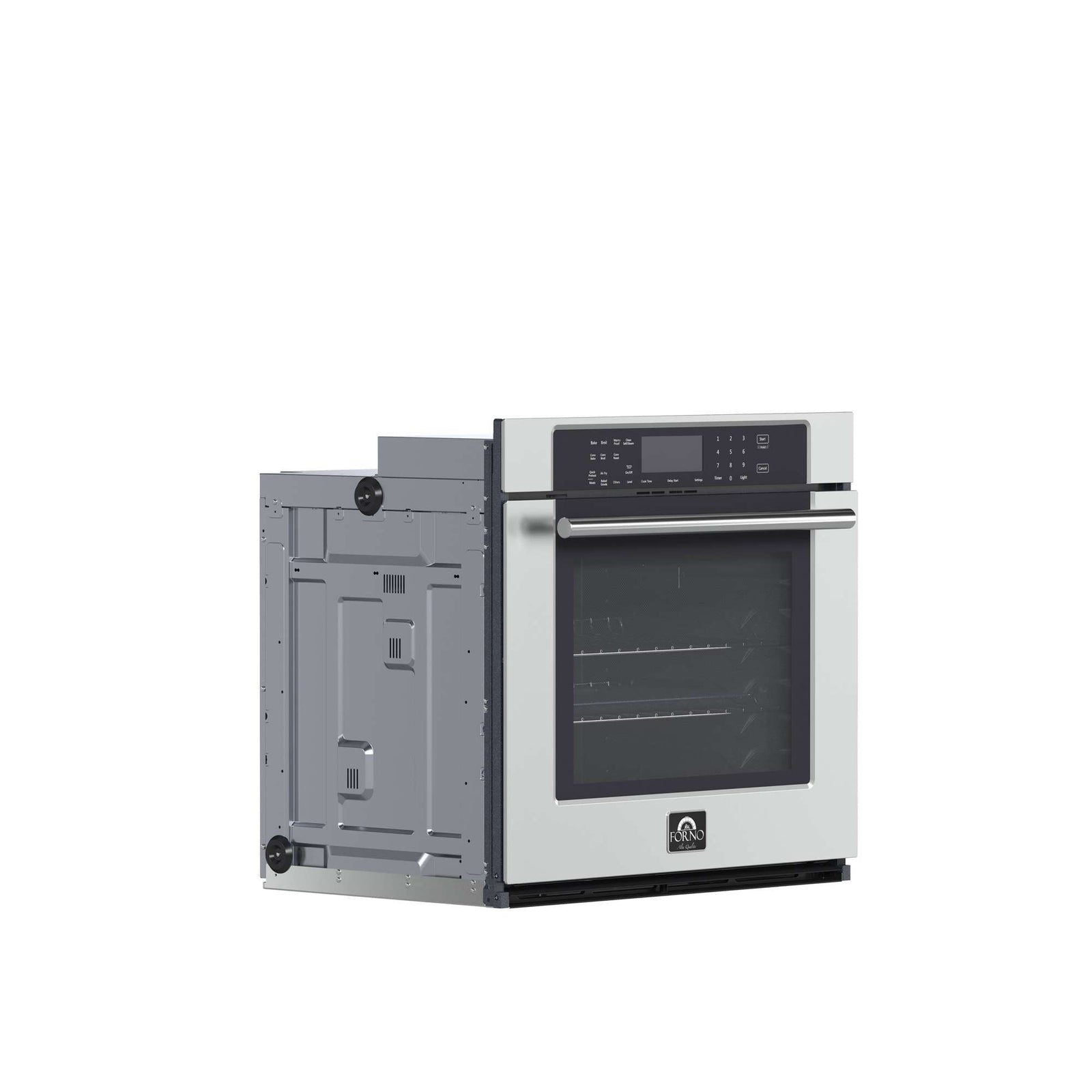 Forno Villarosa 30-Inch Electric Wall Oven, Stainless Steel, 5.0 cu.ft Capacity, Air Fry, Steam Cleaning, Glass Touch Controls - FBOEL1358-30