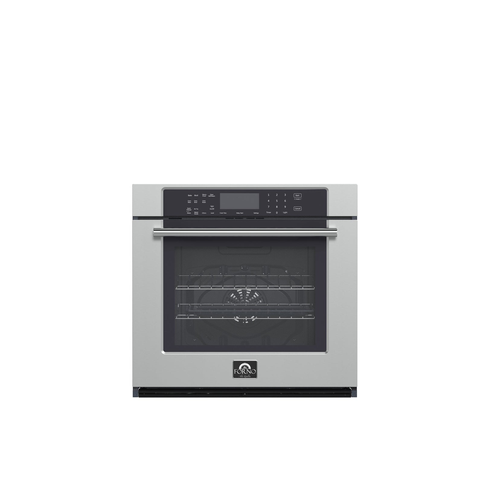 Forno Villarosa 30-Inch Electric Wall Oven, Stainless Steel, 5.0 cu.ft Capacity, Air Fry, Steam Cleaning, Glass Touch Controls - FBOEL1358-30