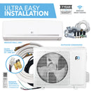 Perfect Aire DIY 4G 9,000 BTU 23 SEER2 Quick Connect Ductless Mini-Split Heat Pump w/ WiFi - 115V