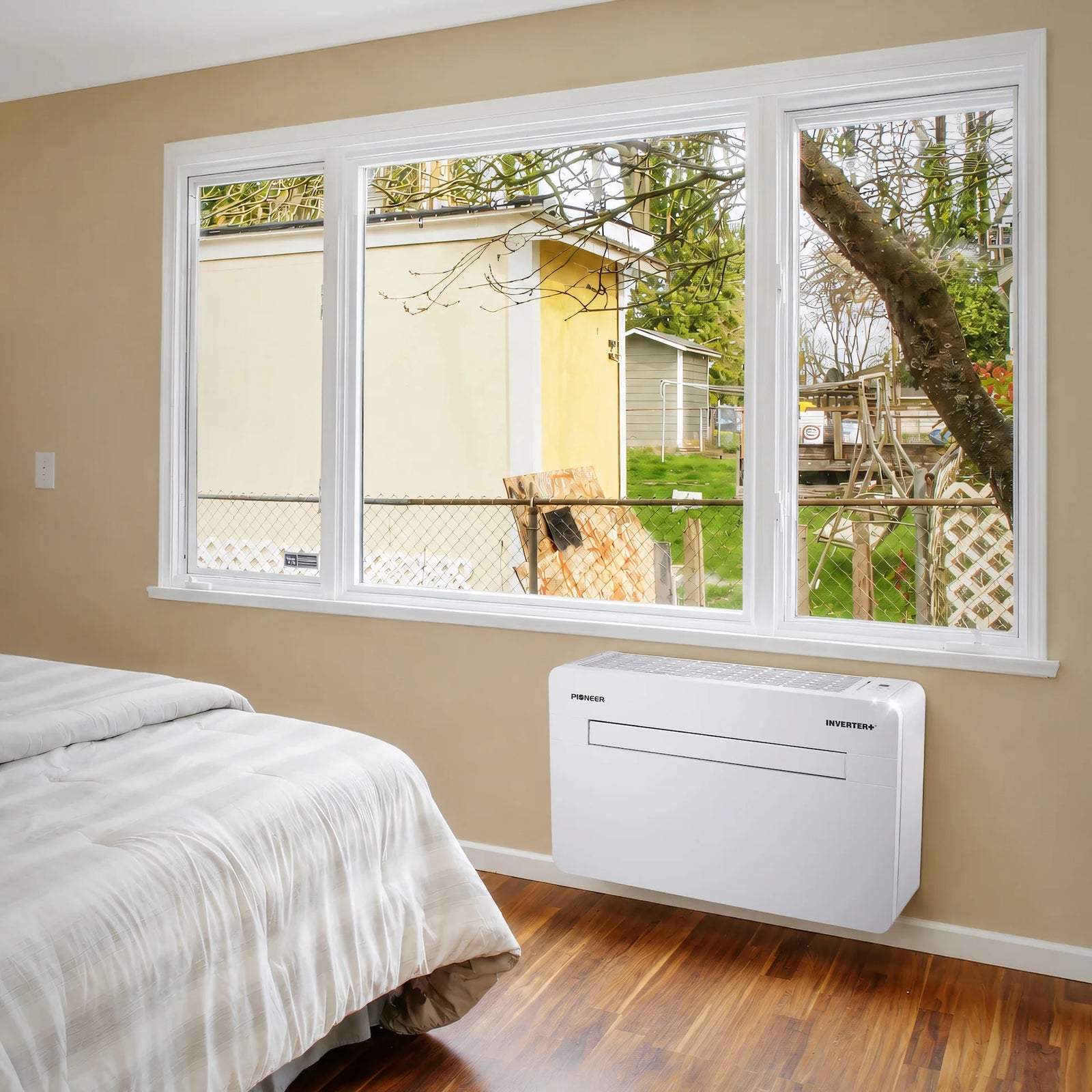 Pioneer 12,000 BTU Console Inverter Heat Pump, Through-the-Wall Monoblock Unit with No Outdoor Condenser, 230V