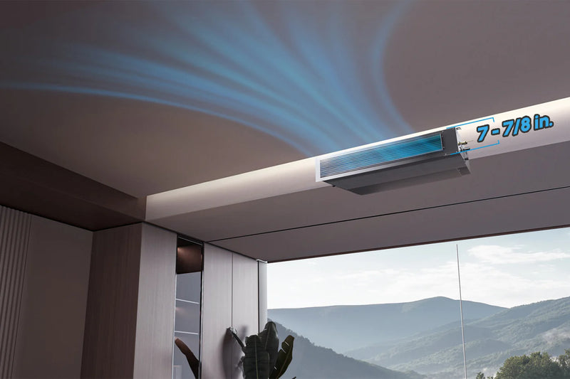 Pioneer® Quantum Ultra™ 9,000 BTU 20.5 SEER2 230V Ceiling Concealed Ducted Mini-Split Air Conditioner Full Set