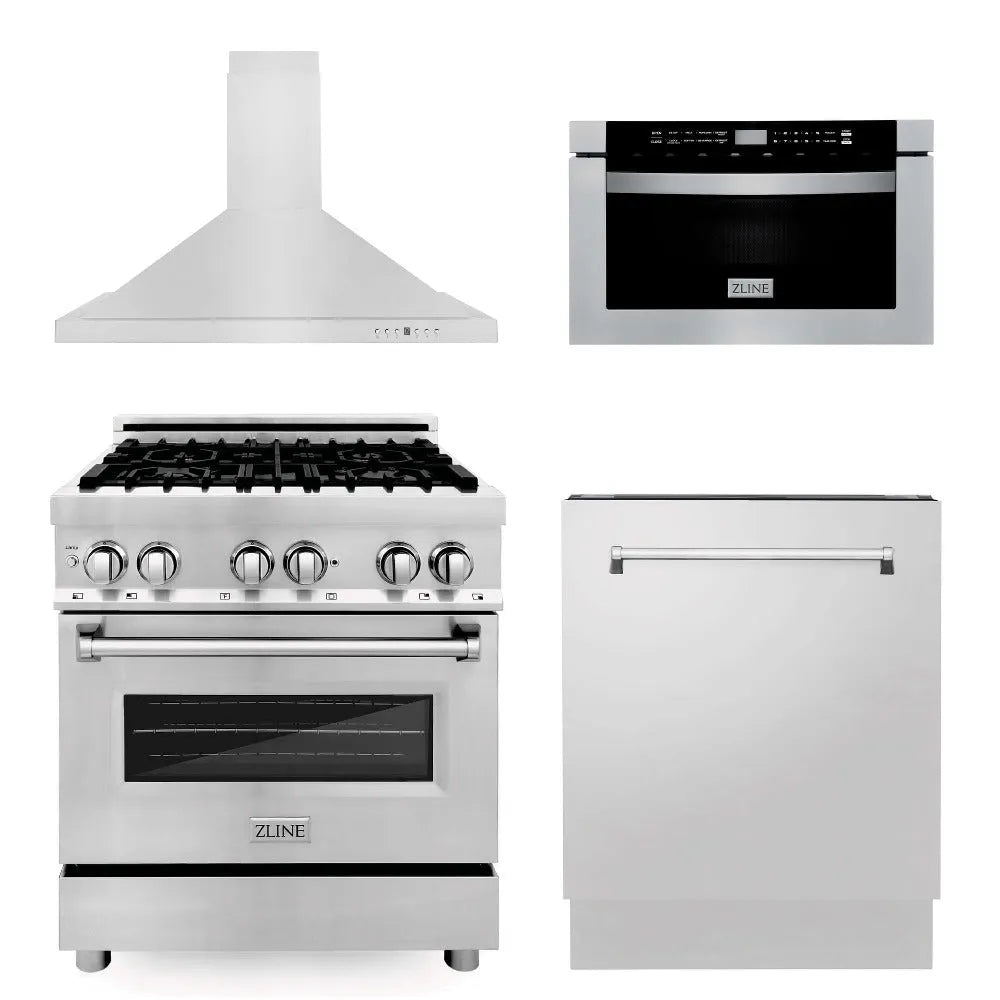 ZLINE 30-inch kitchen package 4KP-RARH30-MWDWV