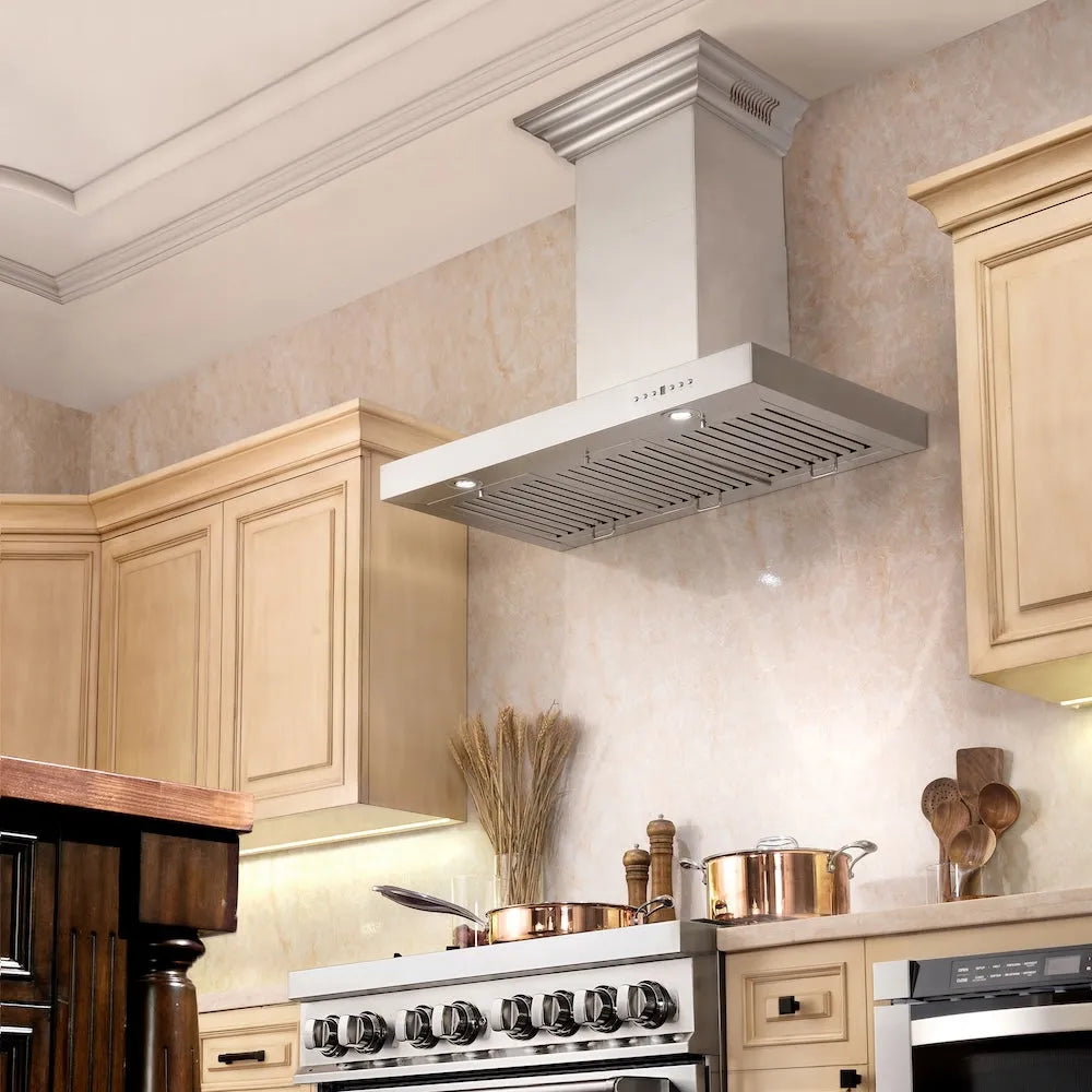 ZLINE CrownSound 48-inch range hood in stainless steel KECRN-BT-48, view 2